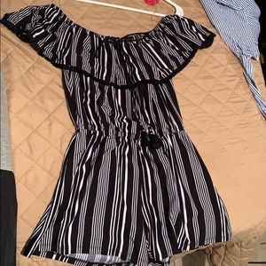 Black and white romper